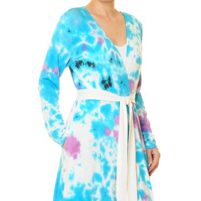 Binghu Yunran fresh tie-dyed lace-up robe outerwear - Image 7