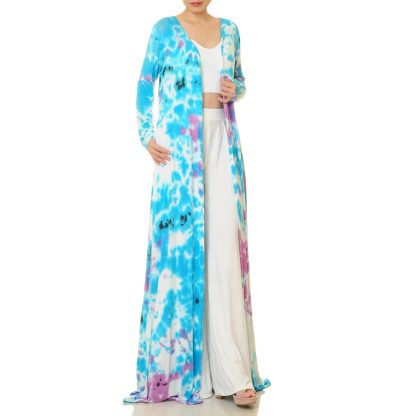 Binghu Yunran fresh tie-dyed lace-up robe outerwear - Image 5
