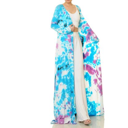 Binghu Yunran fresh tie-dyed lace-up robe outerwear - Image 4