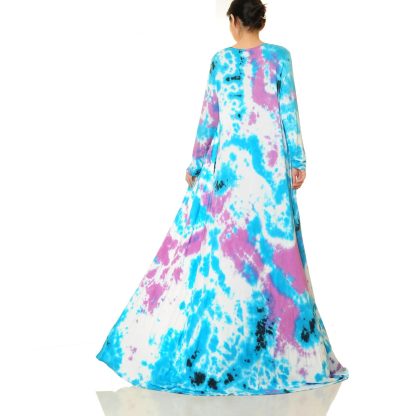 Binghu Yunran fresh tie-dyed lace-up robe outerwear - Image 2
