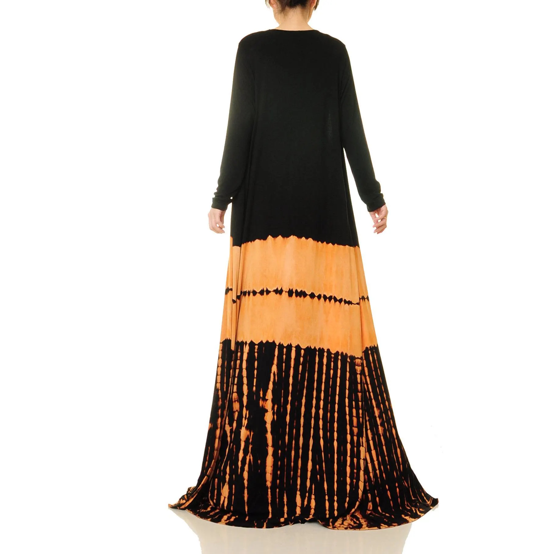 Black and gold gradient lace-up robe - Image 3