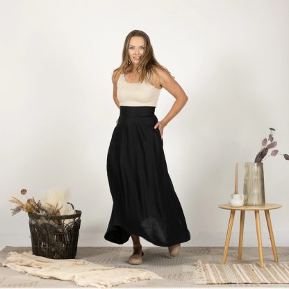 Black high waist maxi skirt - Image 8