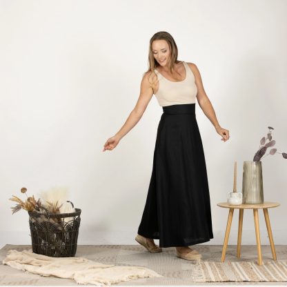 Black high waist maxi skirt - Image 4
