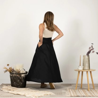 Black high waist maxi skirt - Image 2