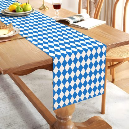 Blue and White Harlequin Table Runner - Image 3