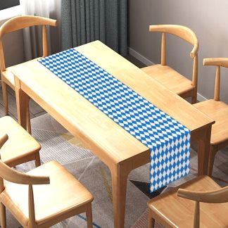 Blue and White Harlequin Table Runner