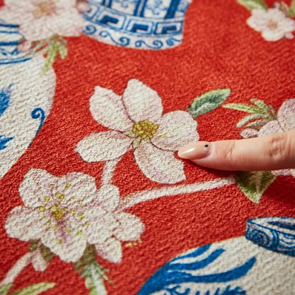 Blue and white porcelain plum blossom table runner - Image 3