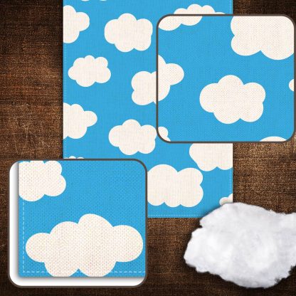 Blue sky and white clouds table runner - Image 4