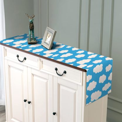 Blue sky and white clouds table runner - Image 2
