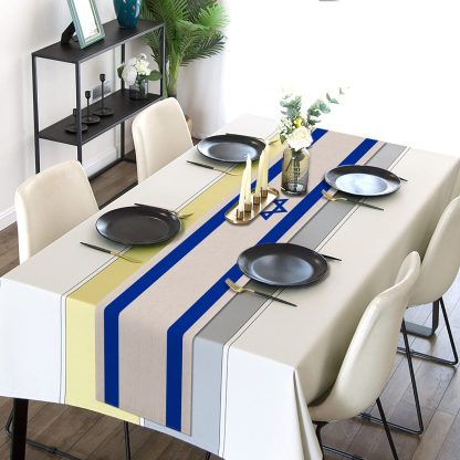 Blue striped star table runner - Image 3