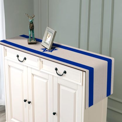 Blue striped star table runner - Image 2