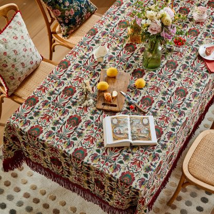 Bohemian Brocade Tassel Tablecloth - Image 2