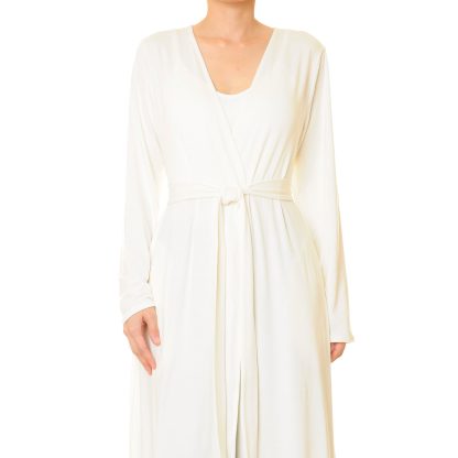 Bright Moonlight Lace-Up Robe - Image 2