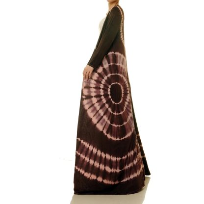 Coco Halo Spiral Tie-Dye Double-Breasted Lace-Up Robe - Image 8