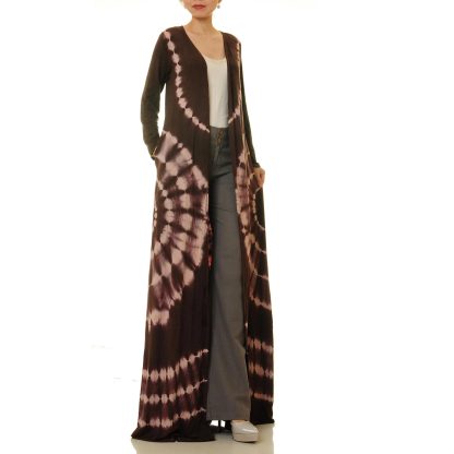 Coco Halo Spiral Tie-Dye Double-Breasted Lace-Up Robe - Image 3