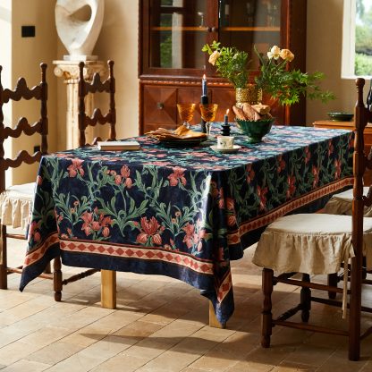 Deep Sea Blue Garden Tablecloth - Image 10