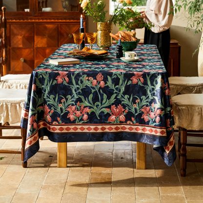 Deep Sea Blue Garden Tablecloth - Image 9