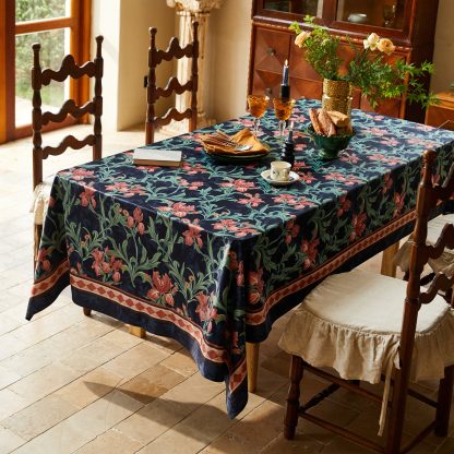 Deep Sea Blue Garden Tablecloth - Image 7