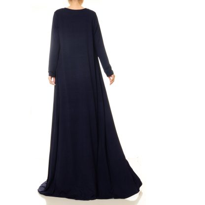 Deep sea blue double-breasted tie robe - Image 4