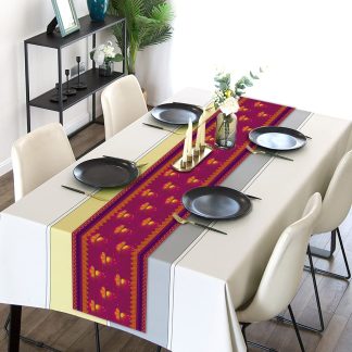 Diwali Oil Lamp Table Runner