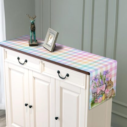 Easter Bunny and Pastel Plaid Table Runner - Image 4