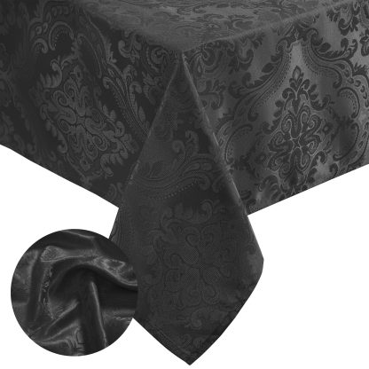 Elegant black jacquard tablecloth - Image 2