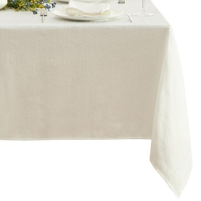 Elegant ivory woven tablecloth - Image 4