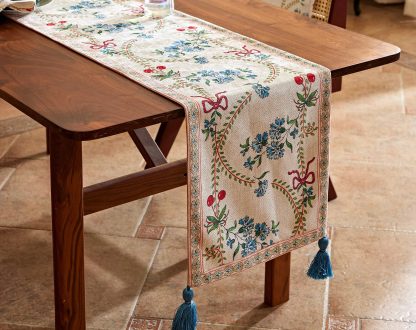 Embroidered flower table runner - Image 8