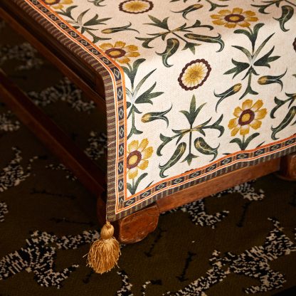 Ethnic floral tassel table runner - Image 5