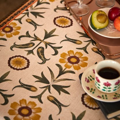 Ethnic floral tassel table runner - Image 4