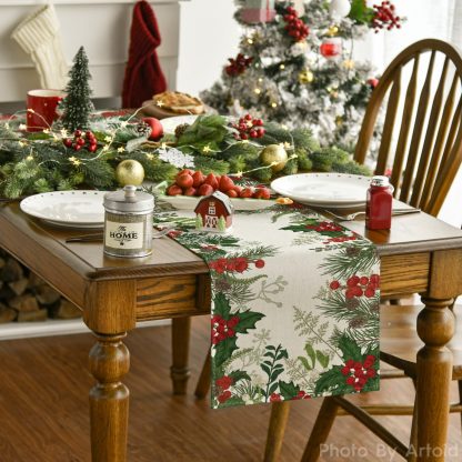Festive Greenery Table Runner - Image 4