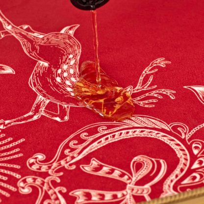 Festive Red Flower Border Tablecloth - Image 9