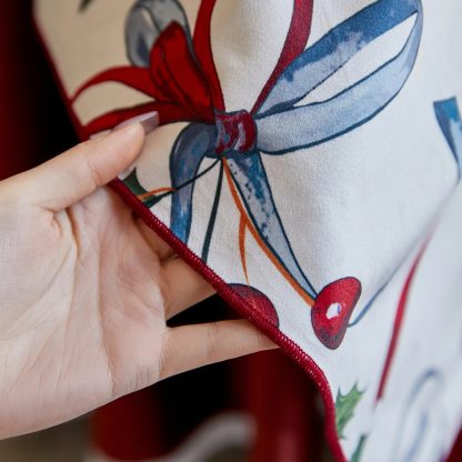Festive Ribbon and Holly Berry Tablecloth - Image 2