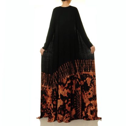 Flame-colored night amber lace robe outer wear - Image 5