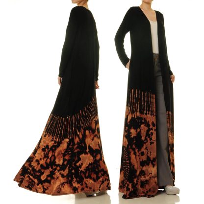 Flame-colored night amber lace robe outer wear - Image 3
