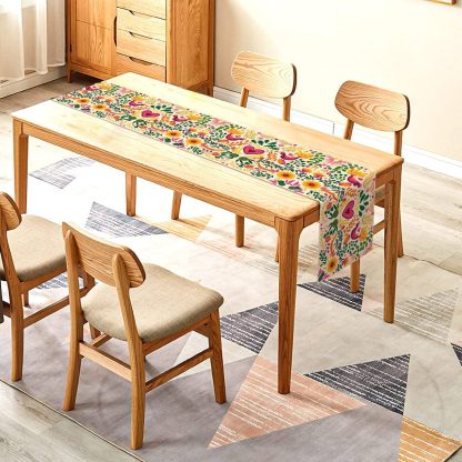 Folk art bird song and flower fragrance table runner - Image 2