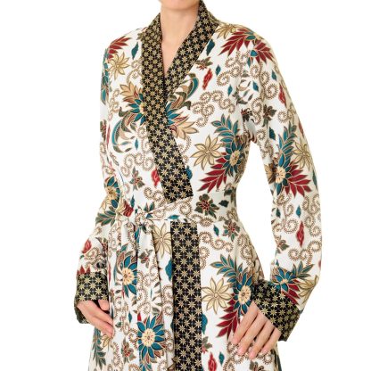 Forest Flower Colorblock Lace-Up Robe - Image 3