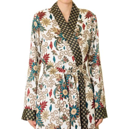 Forest Flower Colorblock Lace-Up Robe - Image 2
