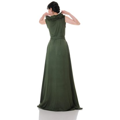 Forest Shadow Hooded Wrap Robe Dress - Image 5