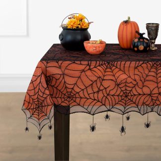 Halloween Spiderweb Lace Tablecloth