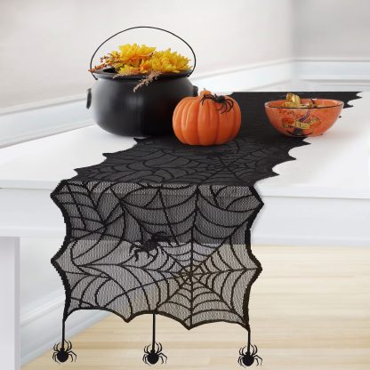 Halloween Spiderweb Lace Tablecloth - Image 5
