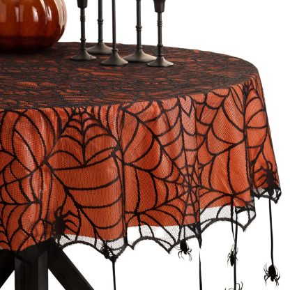 Halloween Spiderweb Lace Tablecloth - Image 4