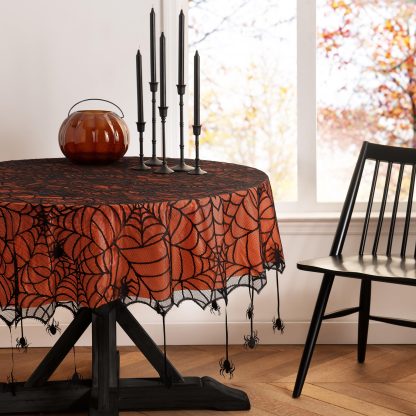 Halloween Spiderweb Lace Tablecloth - Image 2