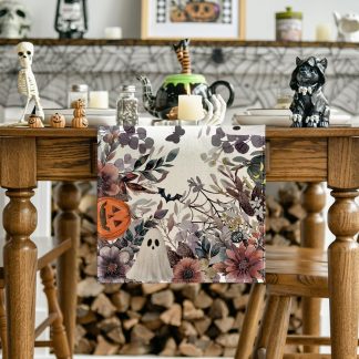 Haunted House Garden Table Runner