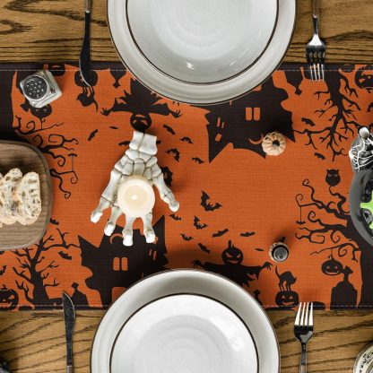 Haunted House Silhouette Table Runner - Image 3