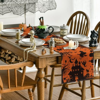 Haunted House Silhouette Table Runner - Image 2