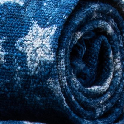 Indigo Floral Tassel Woven Throw - Image 7