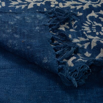 Indigo Vine Tassel Woven Throw Blanket - Image 7
