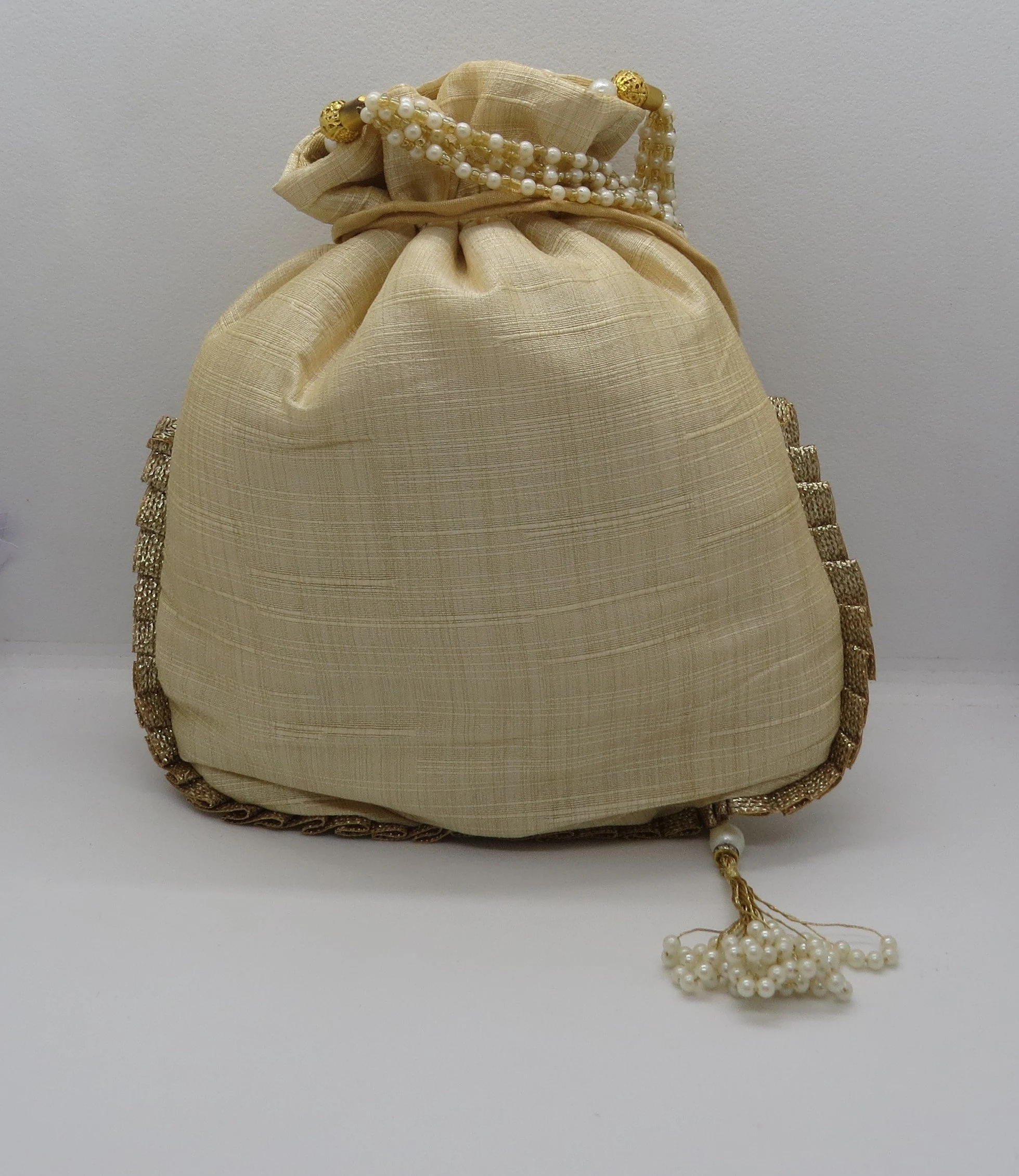 Ivory Twin Bird Embroidered Potli Bag - Image 2