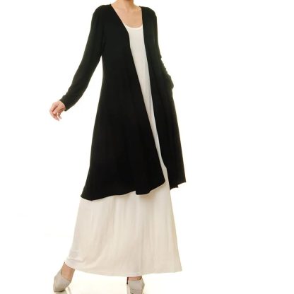 Jet Black Pocket Wrap Dress - Image 2